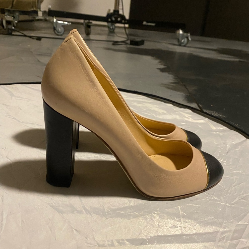 J. Crew Beige and Black Heels